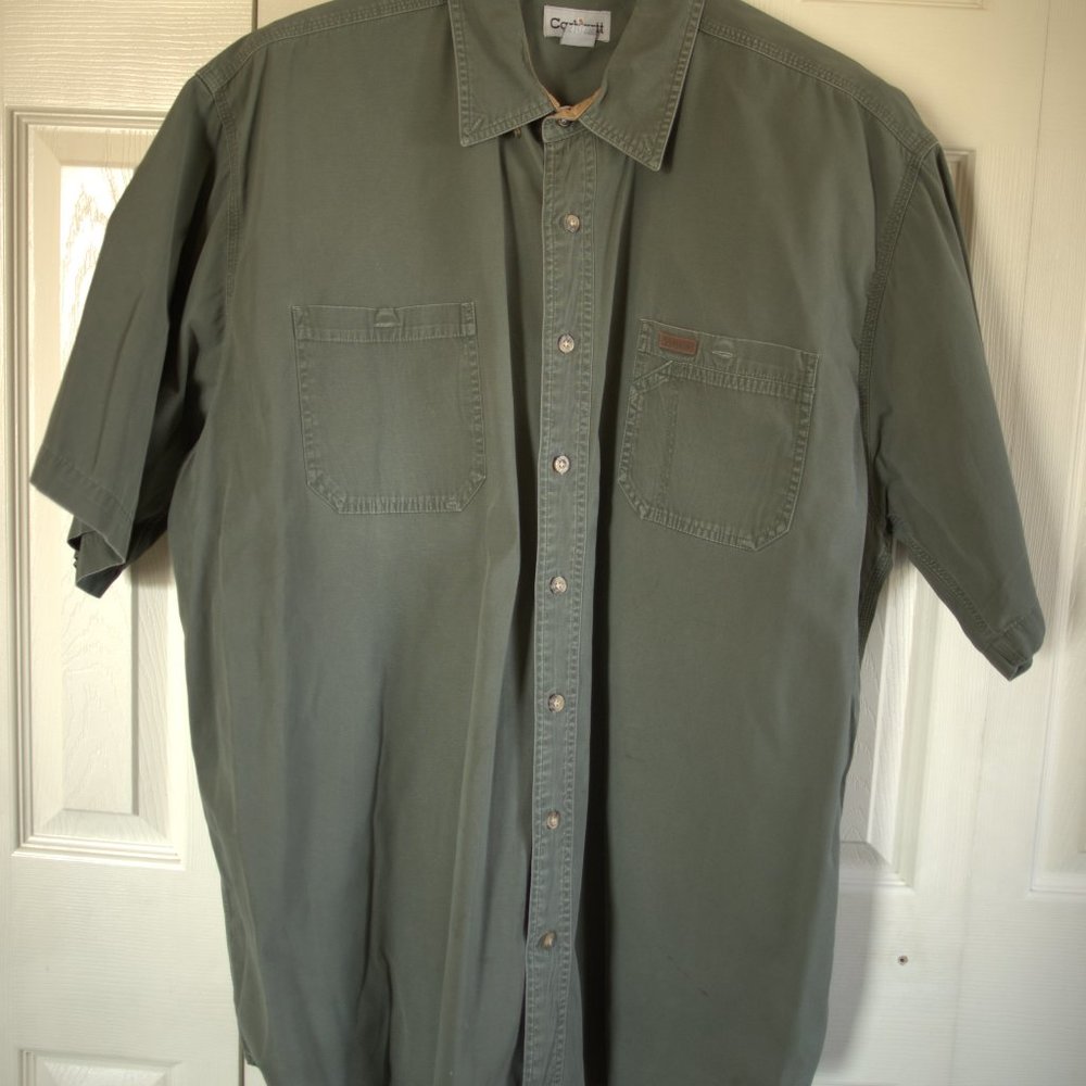 Men's Short Sleeve Carhartt Button Down Shirt -  2XL Tall